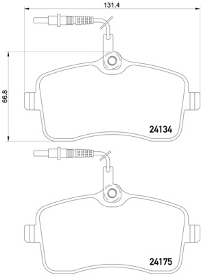A.B.S. P 61 109 BREMBO BREMSBELÄGE, RICHTUNGSGEBUNDEN Bremsbelagsatz, Scheibenbremse
